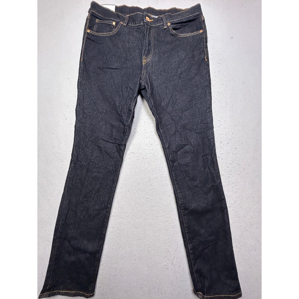 H&M &DENIM Skinny Jeans Cotton Elastane Dark Indigo 38/32 Mens